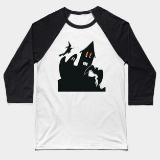 Halloween Haunted House Baseball T-Shirt